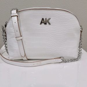 Anne Klein Crossbody white faux leather